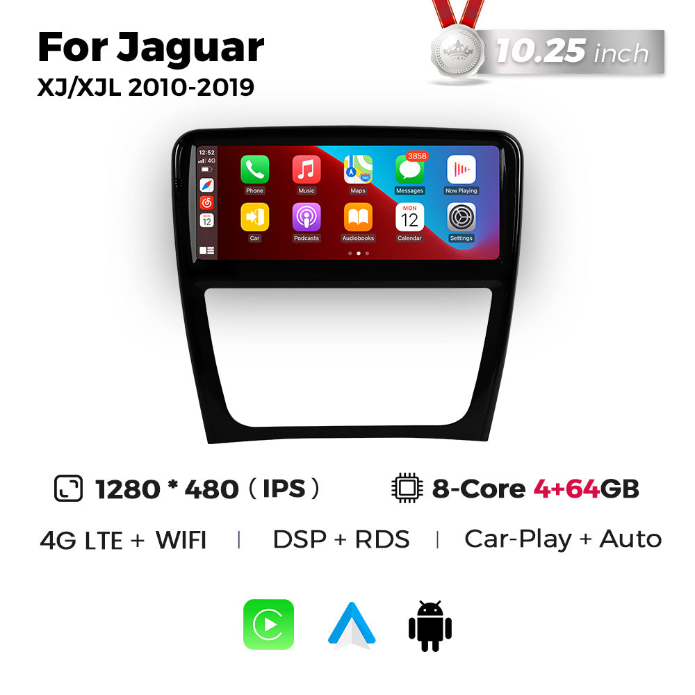 Navifly MNB 8G+128G 10.25inch Car Stereo Radio DVD Player Autoradios Android Wifi GPS DSP FM 4G For Jaguar XJ XJL 2010 2011 2012 2019 Car-pay Auto