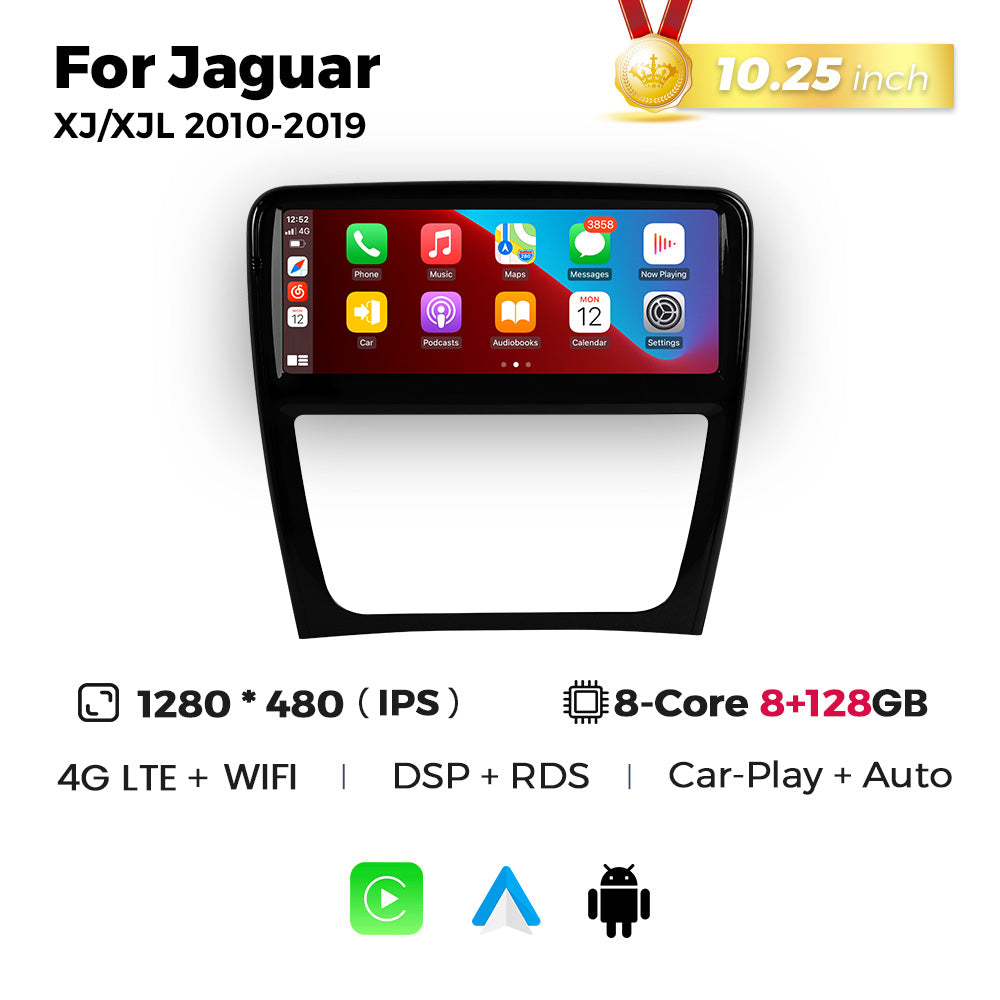Navifly MNB 8G+128G 10.25inch Car Stereo Radio DVD Player Autoradios Android Wifi GPS DSP FM 4G For Jaguar XJ XJL 2010 2011 2012 2019 Car-pay Auto