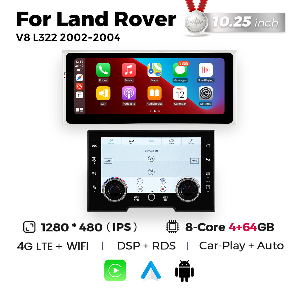 Navifly MN-B 8+128G Pantallas Para Carro Car Radio Android for Land Range Rover L322 V8 2002-2004 4G WIFI GPS BT 5.0 IPS