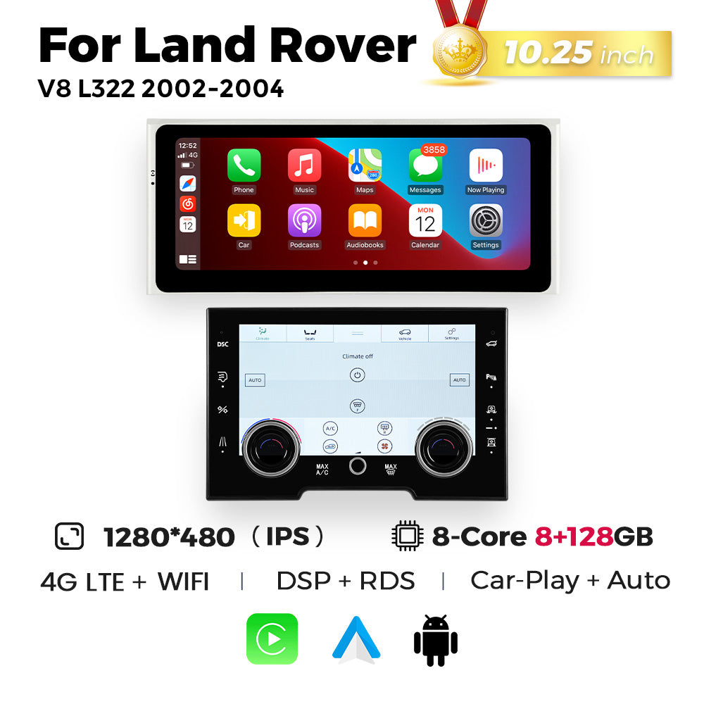 Navifly MN-B 8+128G Pantallas Para Carro Car Radio Android for Land Range Rover L322 V8 2002-2004 4G WIFI GPS BT 5.0 IPS