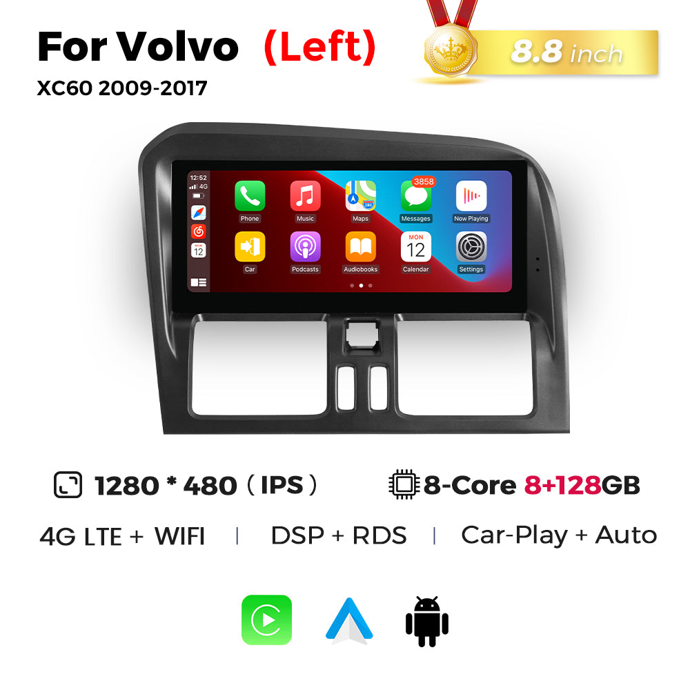 Navifly MNB 8G+128G 8.8inch Car Stereo Radio DVD Player Autoradios Android Wifi GPS DSP FM 4G for Volvo XC60 2009-2017