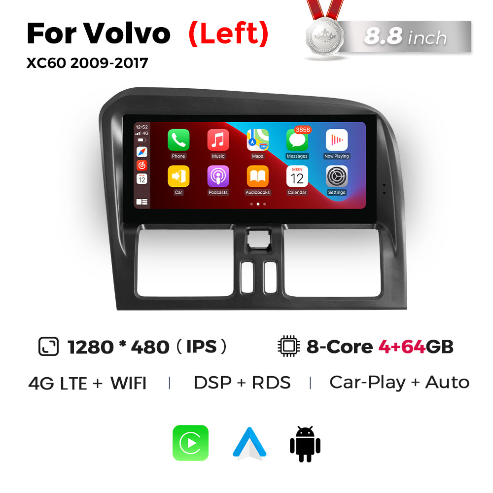 Navifly MNB 8G+128G 8.8inch Car Stereo Radio DVD Player Autoradios Android Wifi GPS DSP FM 4G for Volvo XC60 2009-2017
