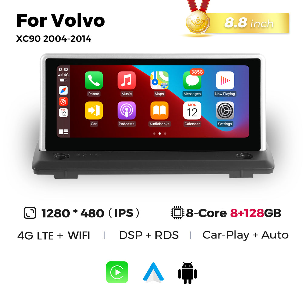 Navifly MNB 8G+128G 8.8inch Android 2DIN Car Audio System Radio for Volvo XC90 2004-2014 with DSP RDS Radio GPS Navigation