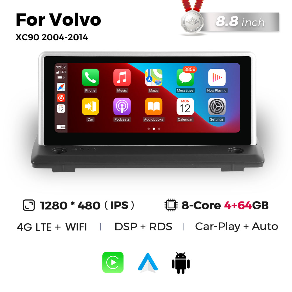 Navifly MNB 8G+128G 8.8inch Android 2DIN Car Audio System Radio for Volvo XC90 2004-2014 with DSP RDS Radio GPS Navigation