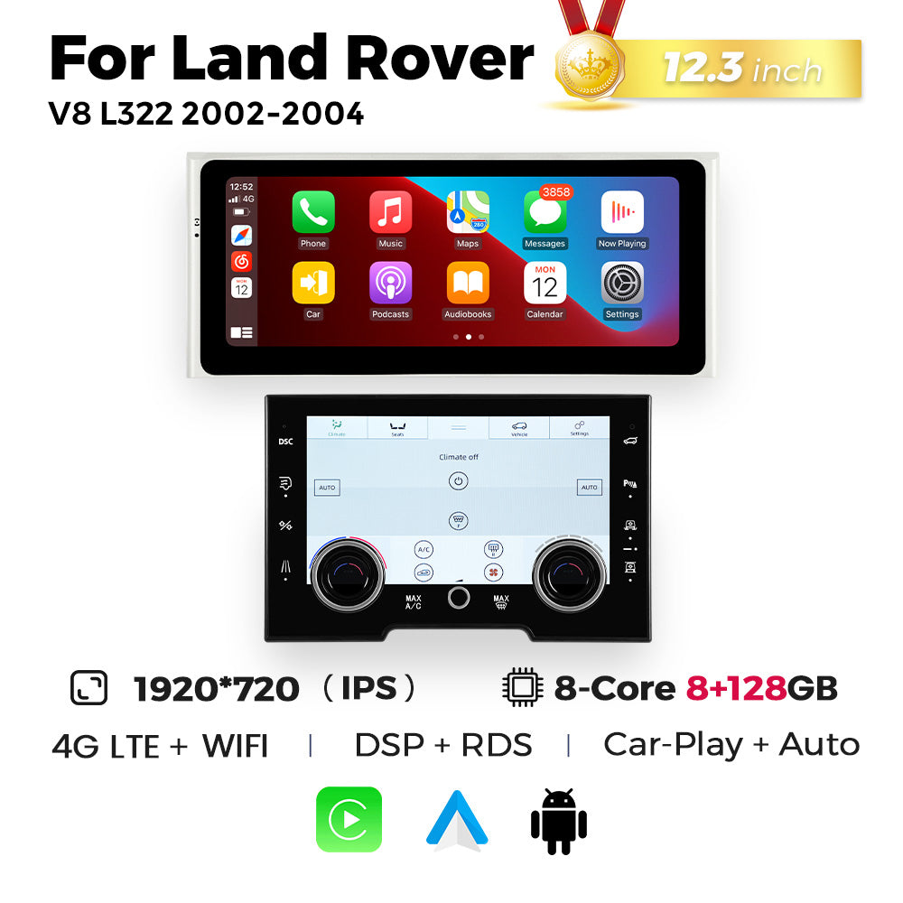 Navifly MN-B 8+128G Pantallas Para Carro Car Radio Android for Land Range Rover L322 V8 2002-2004 4G WIFI GPS BT 5.0 IPS